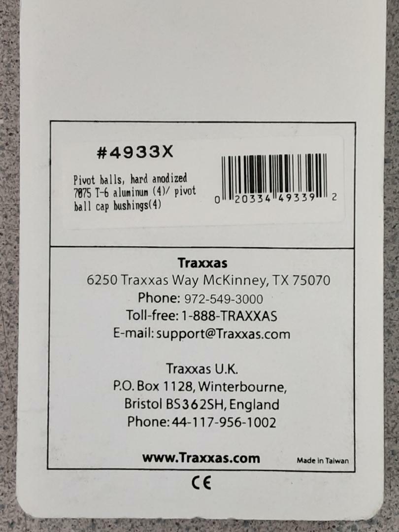 Traxxas 4933X Revo Aluminum Hard Anodized Pivot Balls New!!