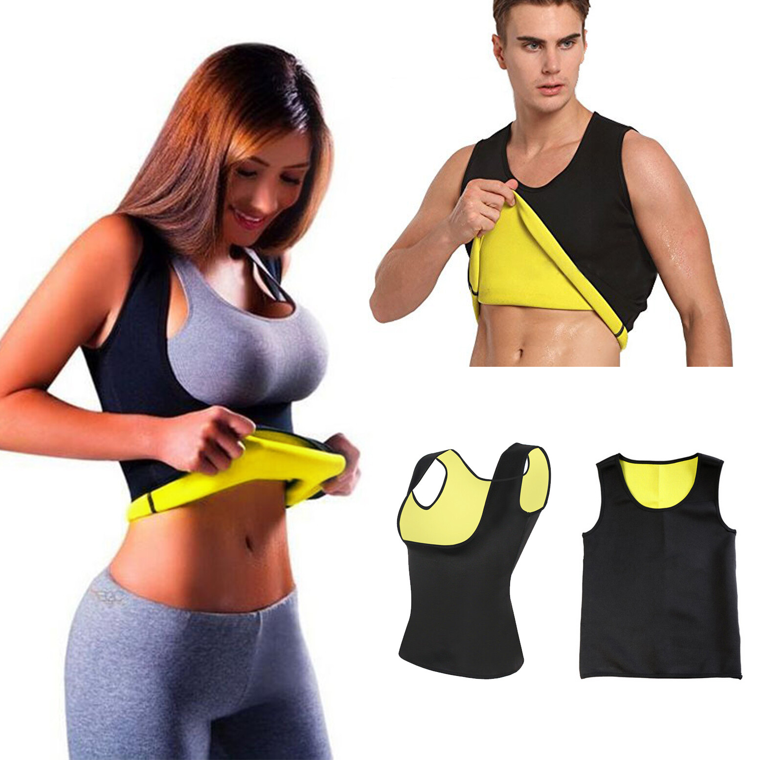 ON SALE!! Body Sauna Sweat Slimming Vest Neoprene Gym Yoga Thermal Shaper