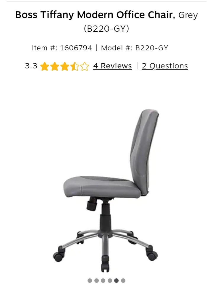 Office Desk Chair- "Boss Tiffany" New, Never Used