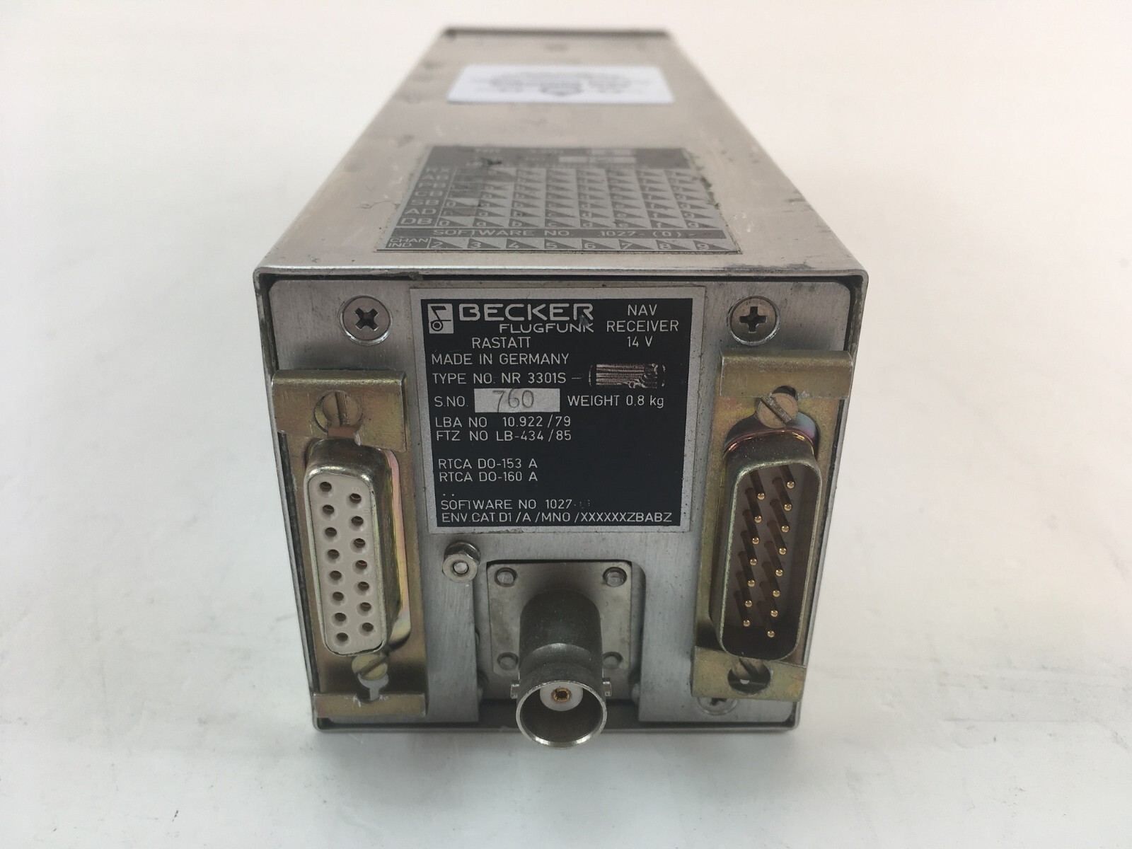 Becker NR3301 - Nav. Recevier - S/N 760