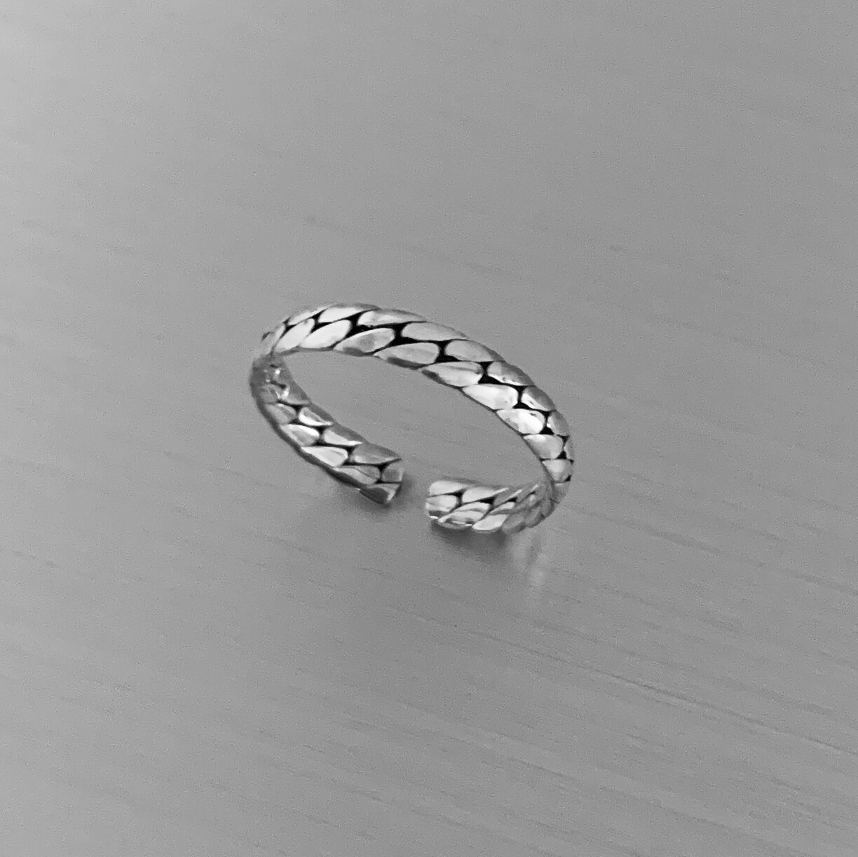 Sterling Silver Intricate Link Toe Ring, Silver Rings, Chain Links, Silver Band