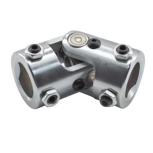 1" DD x 1" DD Steering Universal U-Joint Black Single U Joint Coupler Shaft