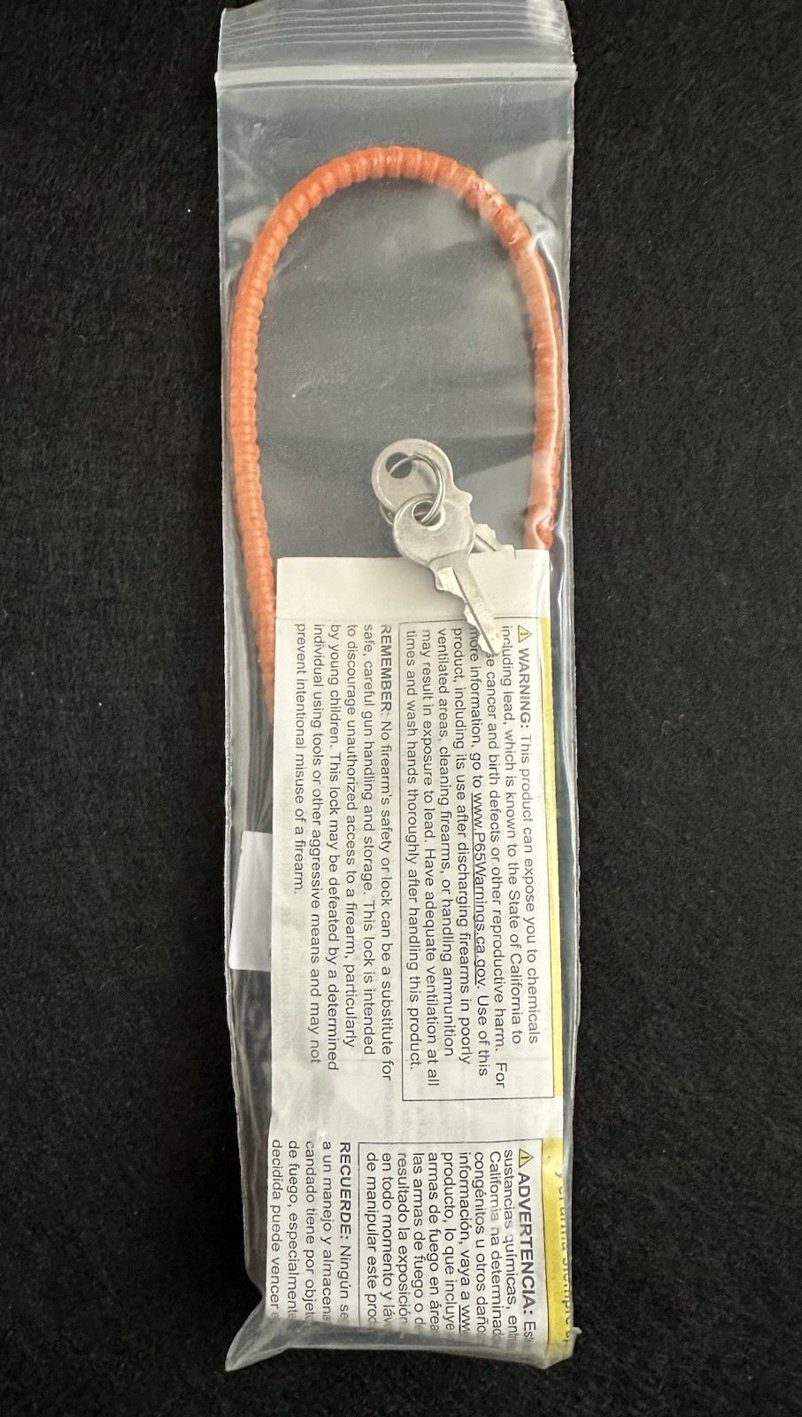 Brand New Gun Cable Lock w/ Two Keys