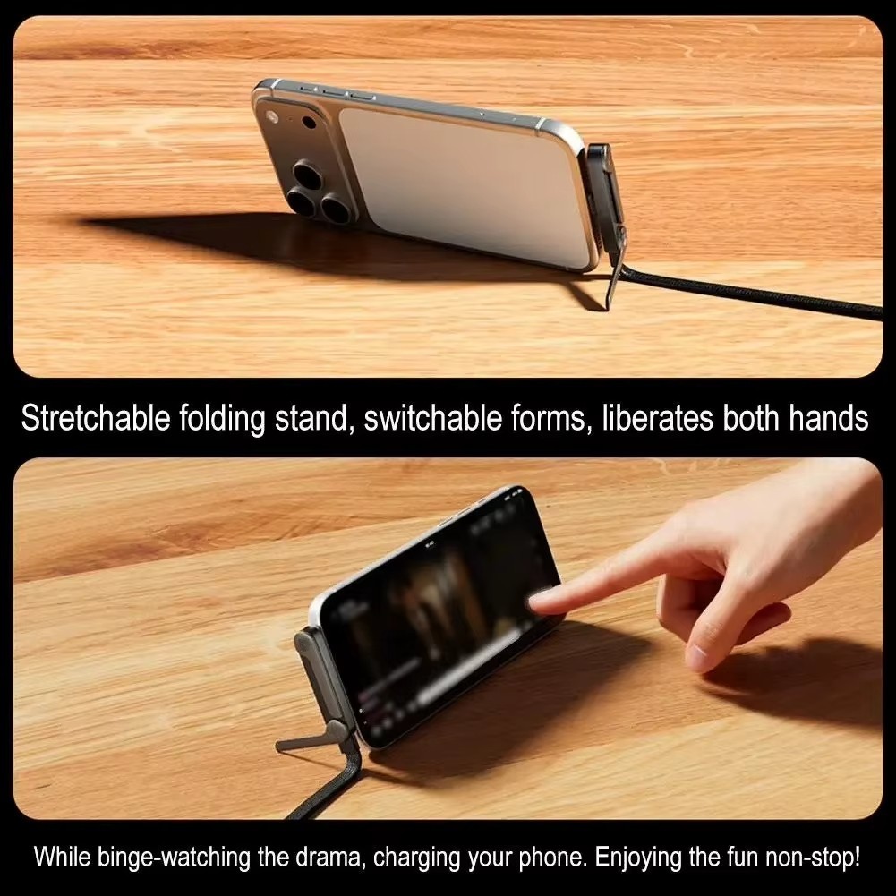 240W USB C To C Fast Charging Cable Foldable Stand Elbow Type C Data Cable