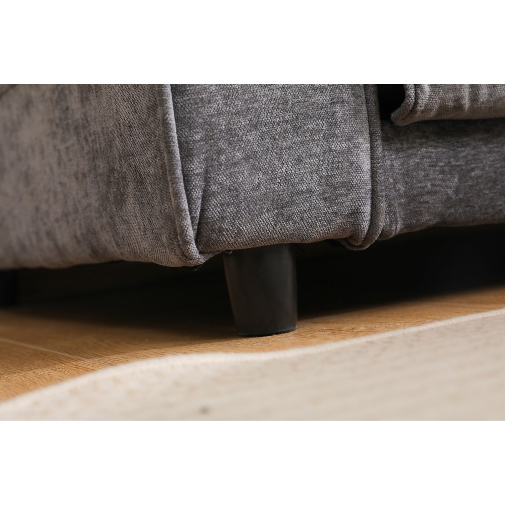 55" 3-Fold Dark Gray Convertible Futon Sleeper Sofa – Velvet Linen Fabric