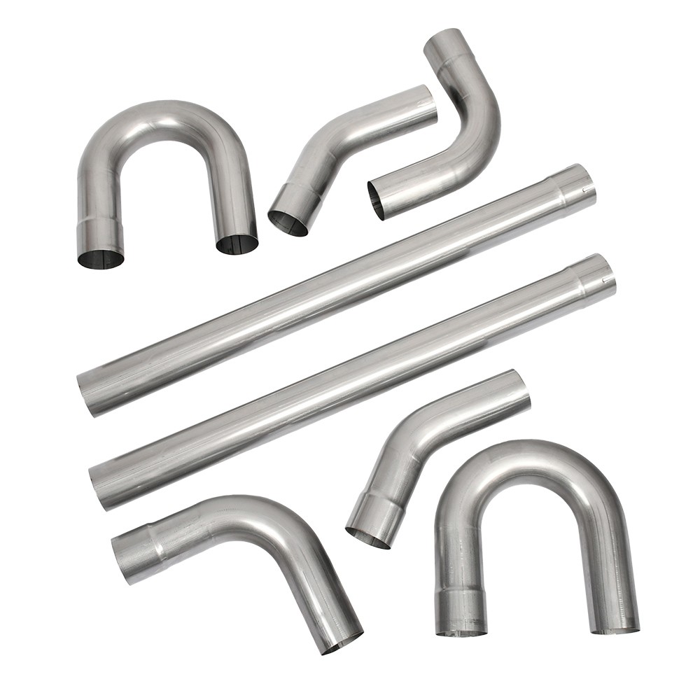 8PCS 3"-5" Exhaust Tube Pipe Stainless Steel Straight 45° 90° 180° U-Bends Pipe
