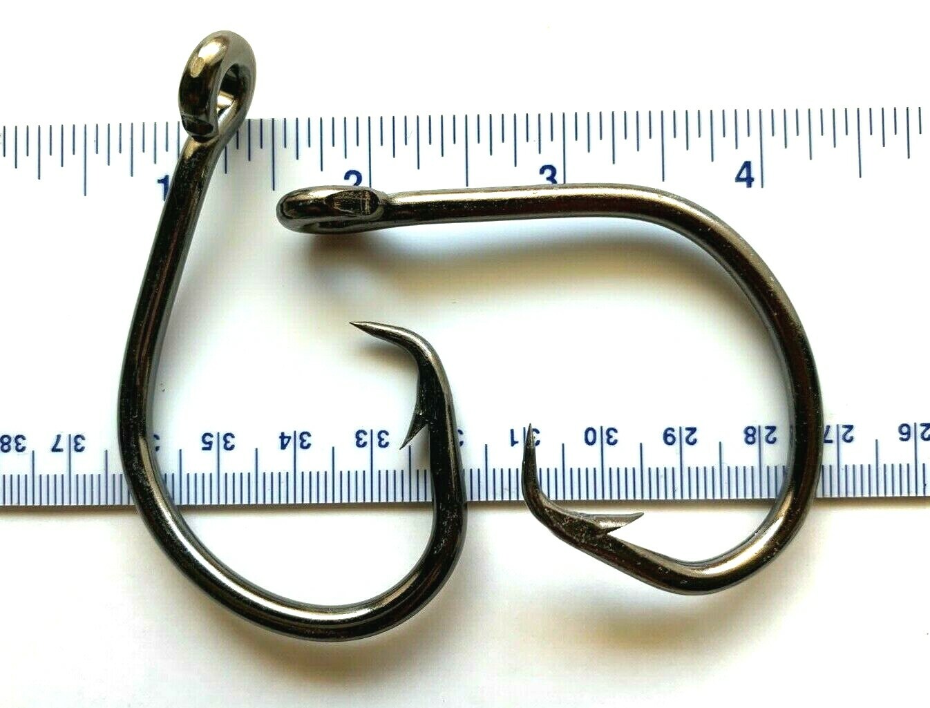 10 Big Game Offset High Carbon Steel Black Nickel Circle Fish Hooks size 16/0
