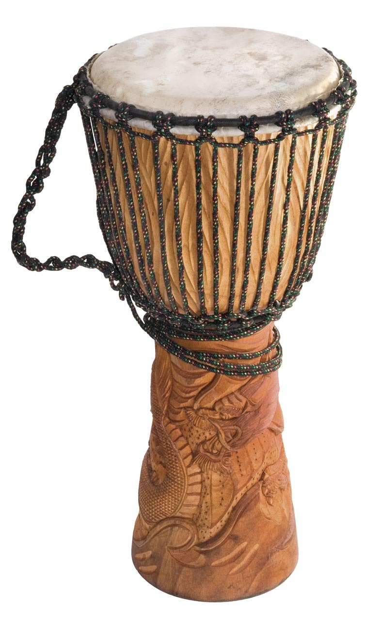 Djembe Standard Dragon, 26" tall, 12-13" head