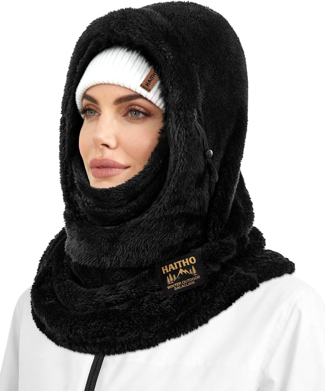 Ski Mask Balaclava for Women Men, Winter Full Face Mask Hooded Scarf for Cold We