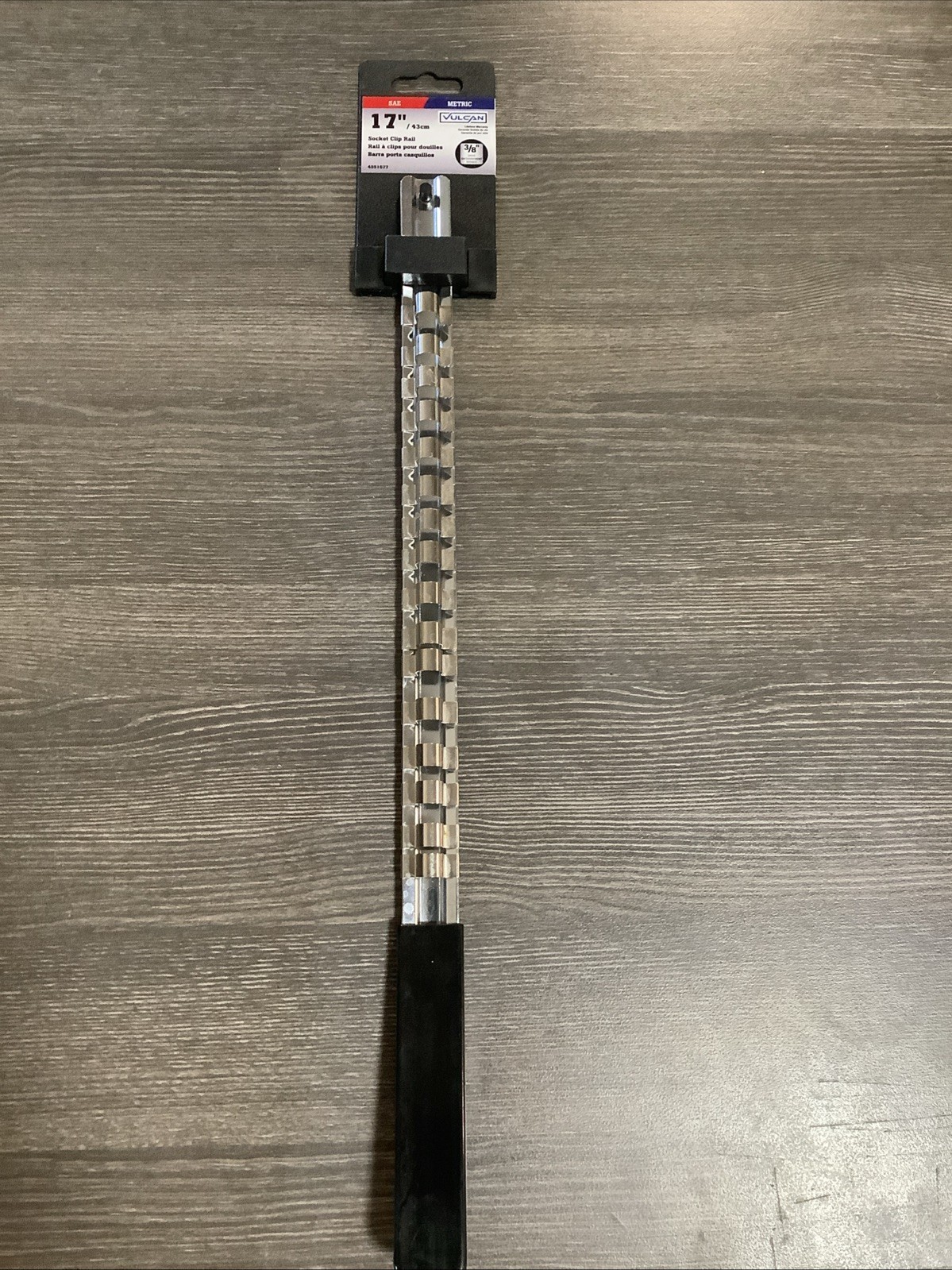 NEW VULCAN MT6579262 3/8-Inch Drive Socket HOLDER Clip Rail, 17-Inch 4551677