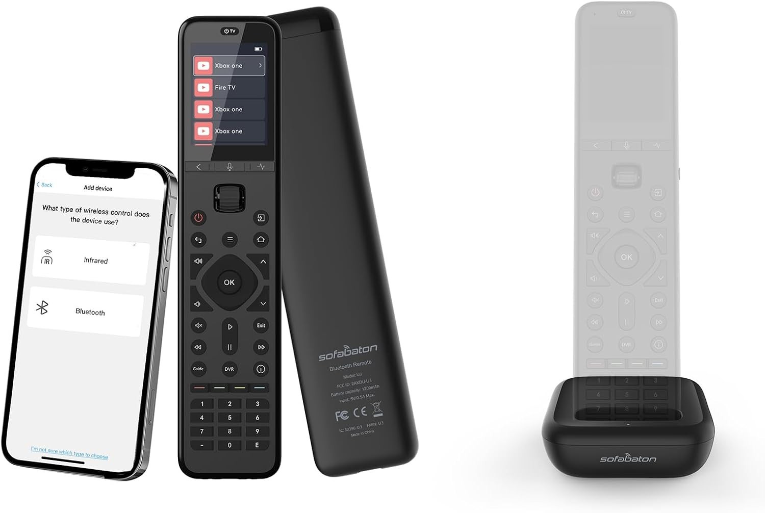 SofaBaton U3 Universal Remote Control & SofaBaton U3 Charging Dock Bundle