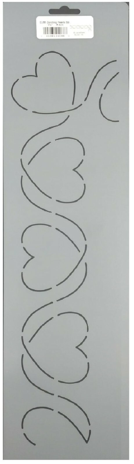 2 Quilting Stencils Heart & Butterfly Border Quilt Patterns Corner Templates Set