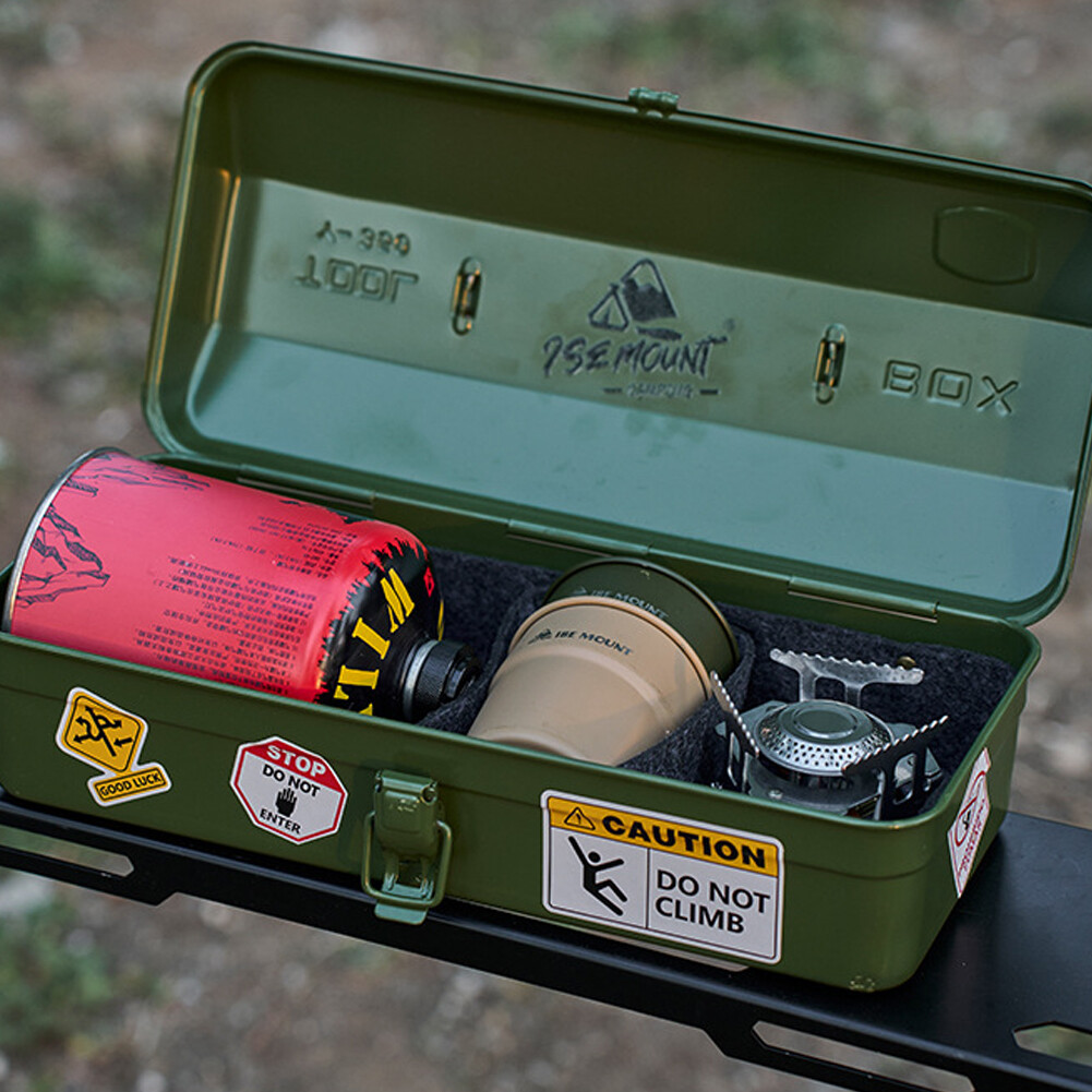 Tools Storage Box Portable Camping Picnic Hand Box Metal Tools A6G2