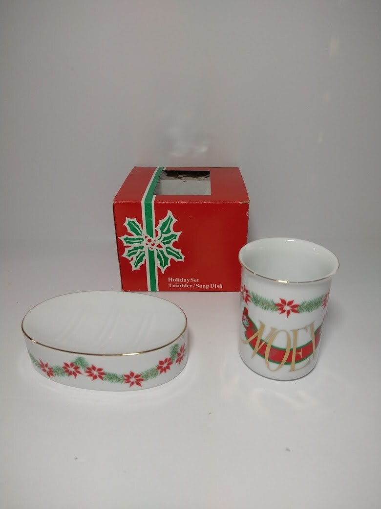 Holiday Set Tumbler/Soap Dish