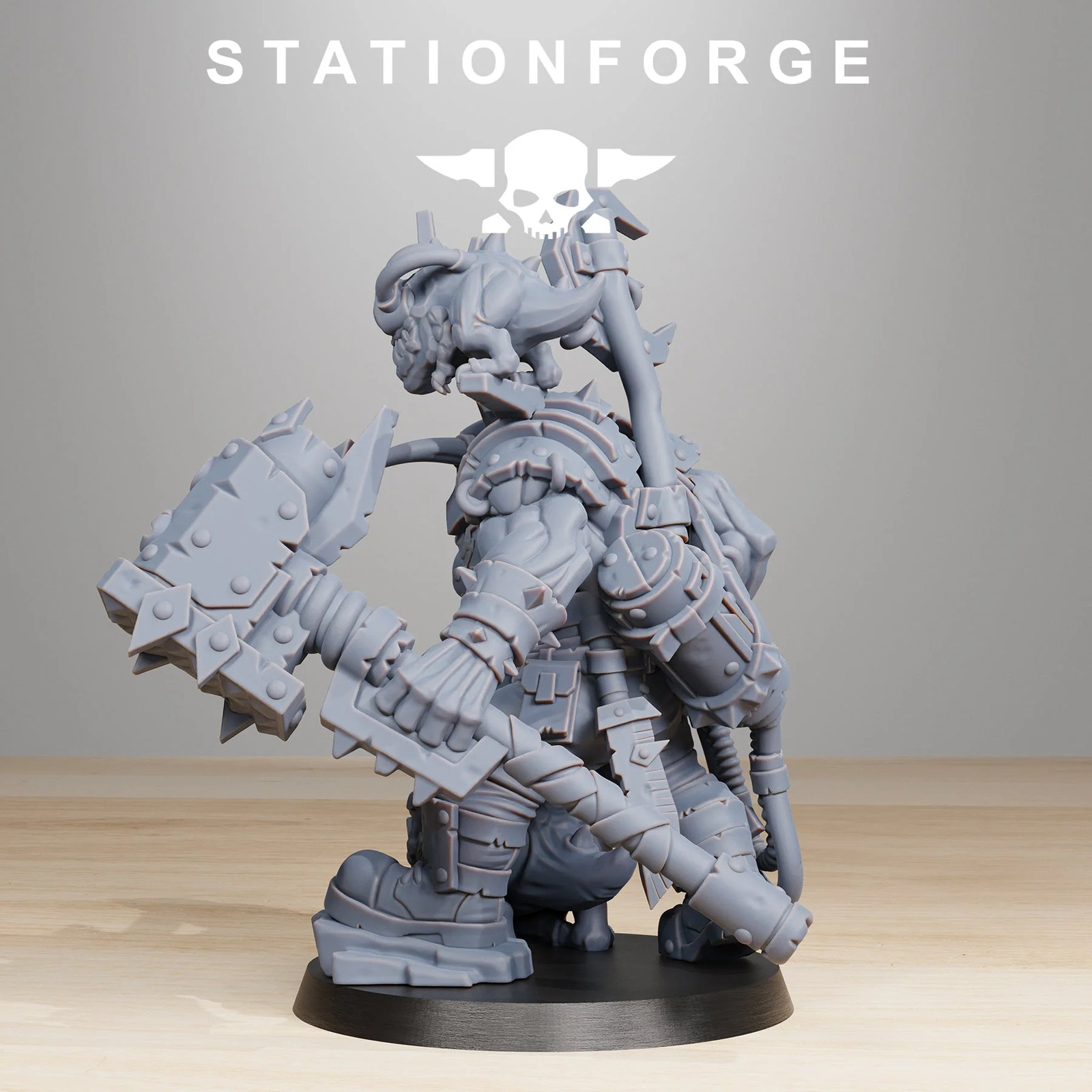 Orkaz Blackskull Ork Commander Wargame Proxy Miniatures StationForge