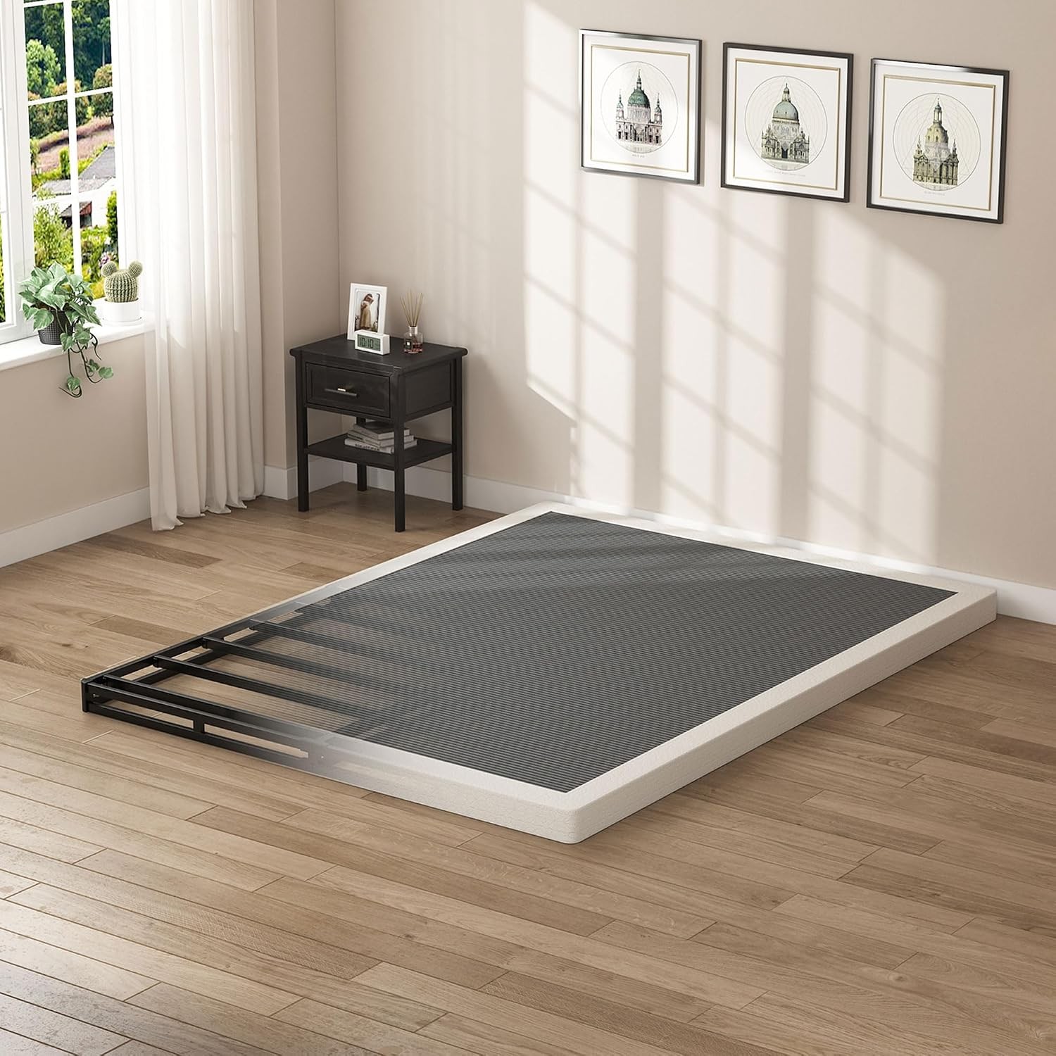 Queen Size Box Springs - 3 Inch Low Profile Mattress Foundation No Noise