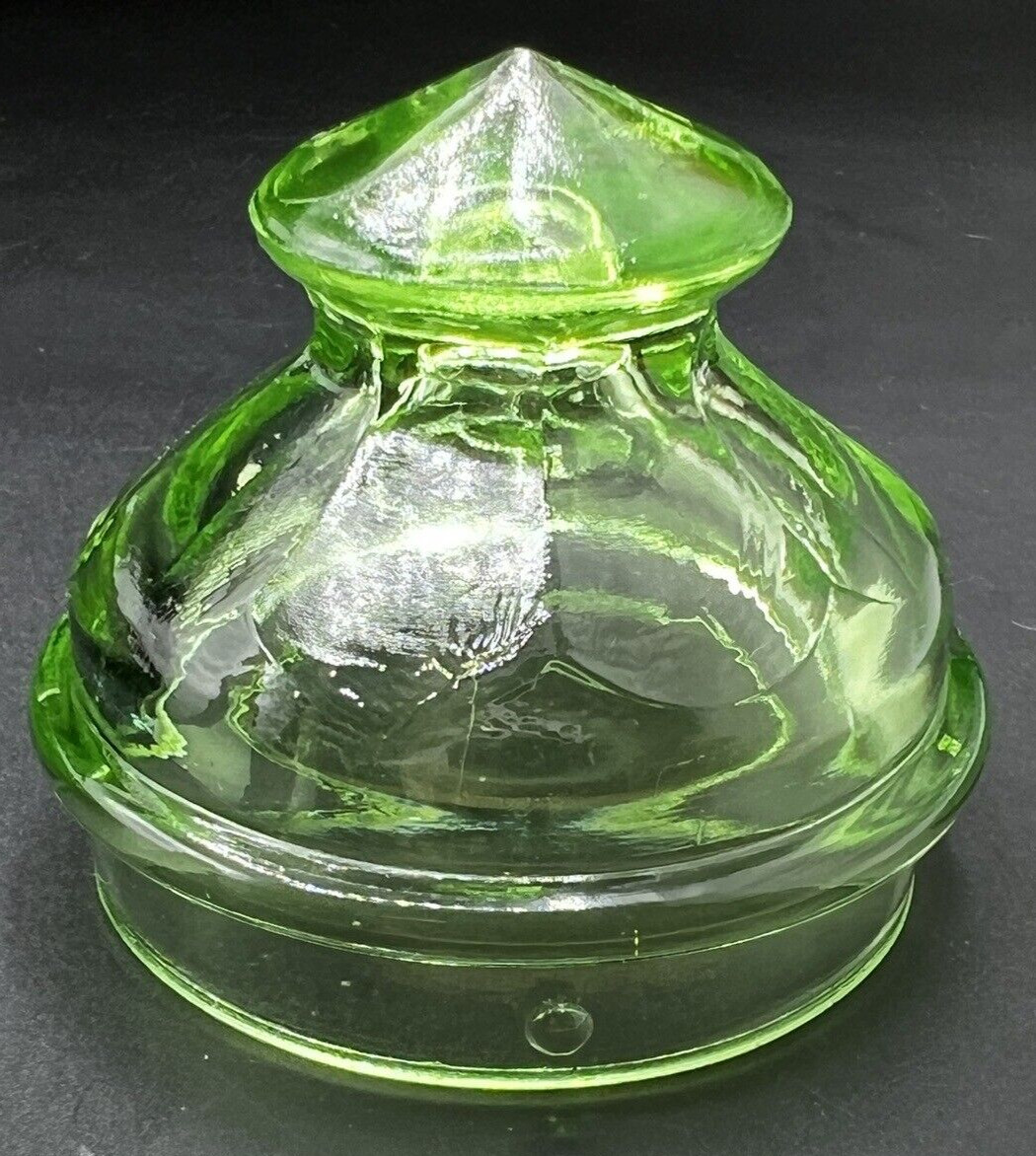 Percolator Pot Knob Replacement Green Vaseline Glass Depression