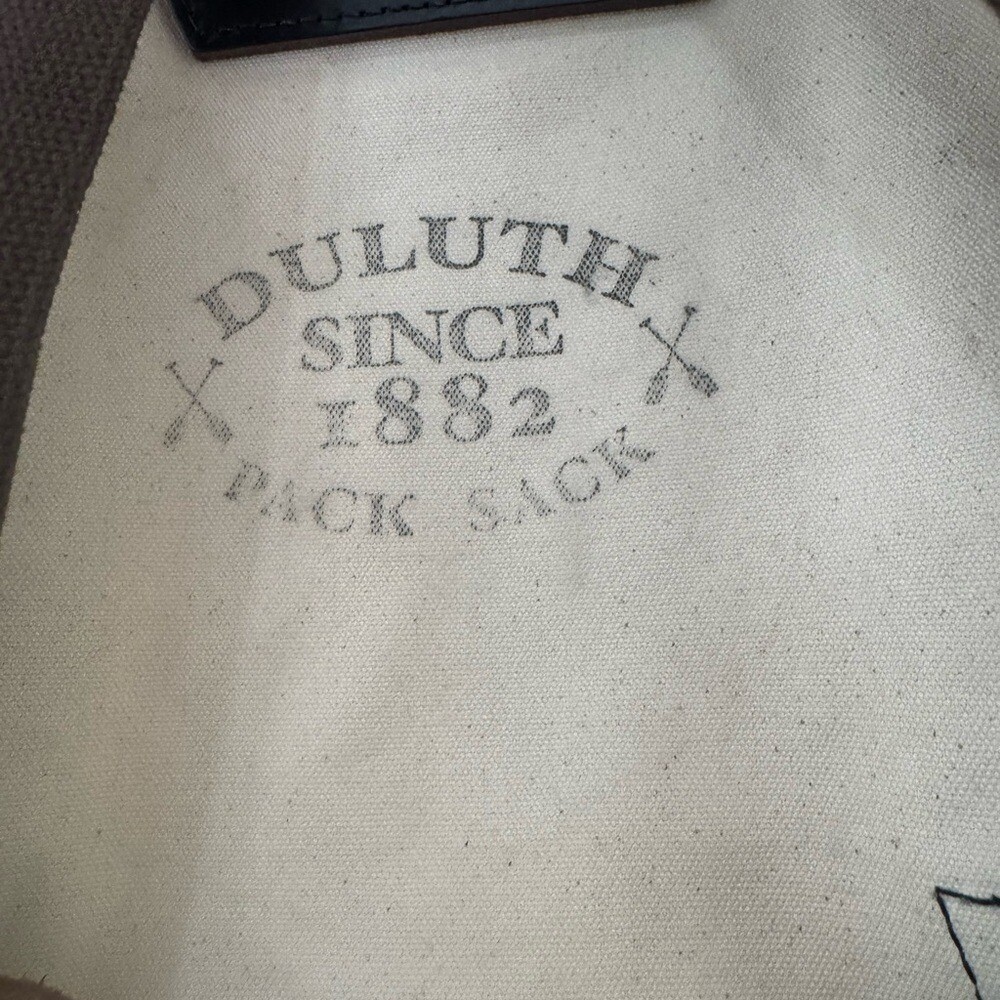 Duluth Pack Monarch Canvas Backpack w/ Leather Accents Vintage