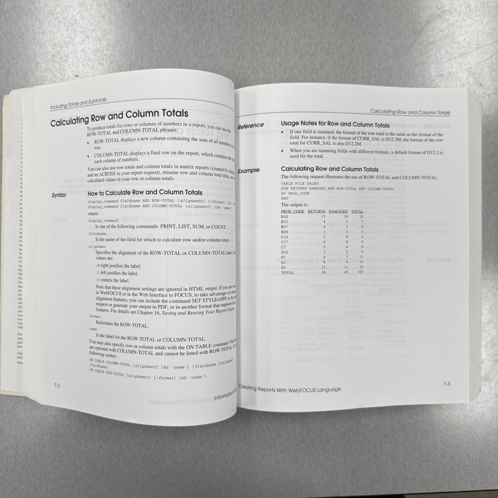 Webfocus Creating Reports Version 4 Release 3 Information Builders 2001 Rare VG