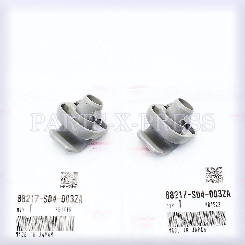 TWO GENUINE OEM HONDA CIVIC ACURA RSX SUNVISOR HOLDER HOOK CLIPS 88217-S04-003ZA