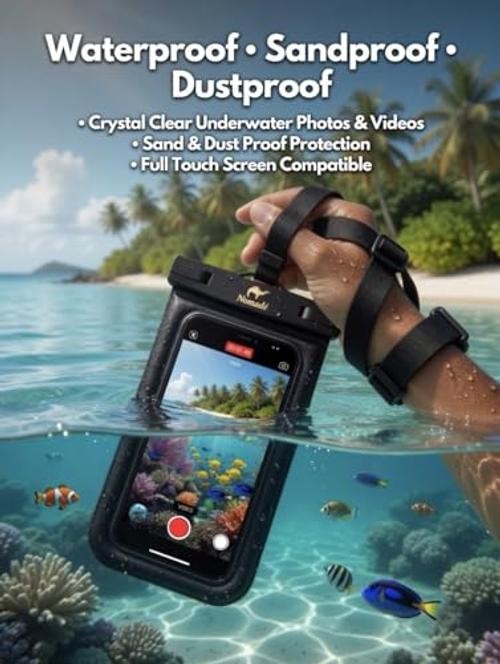 Nomade - Premium Waterproof Floatable Phone Pouch - Fully Optic White