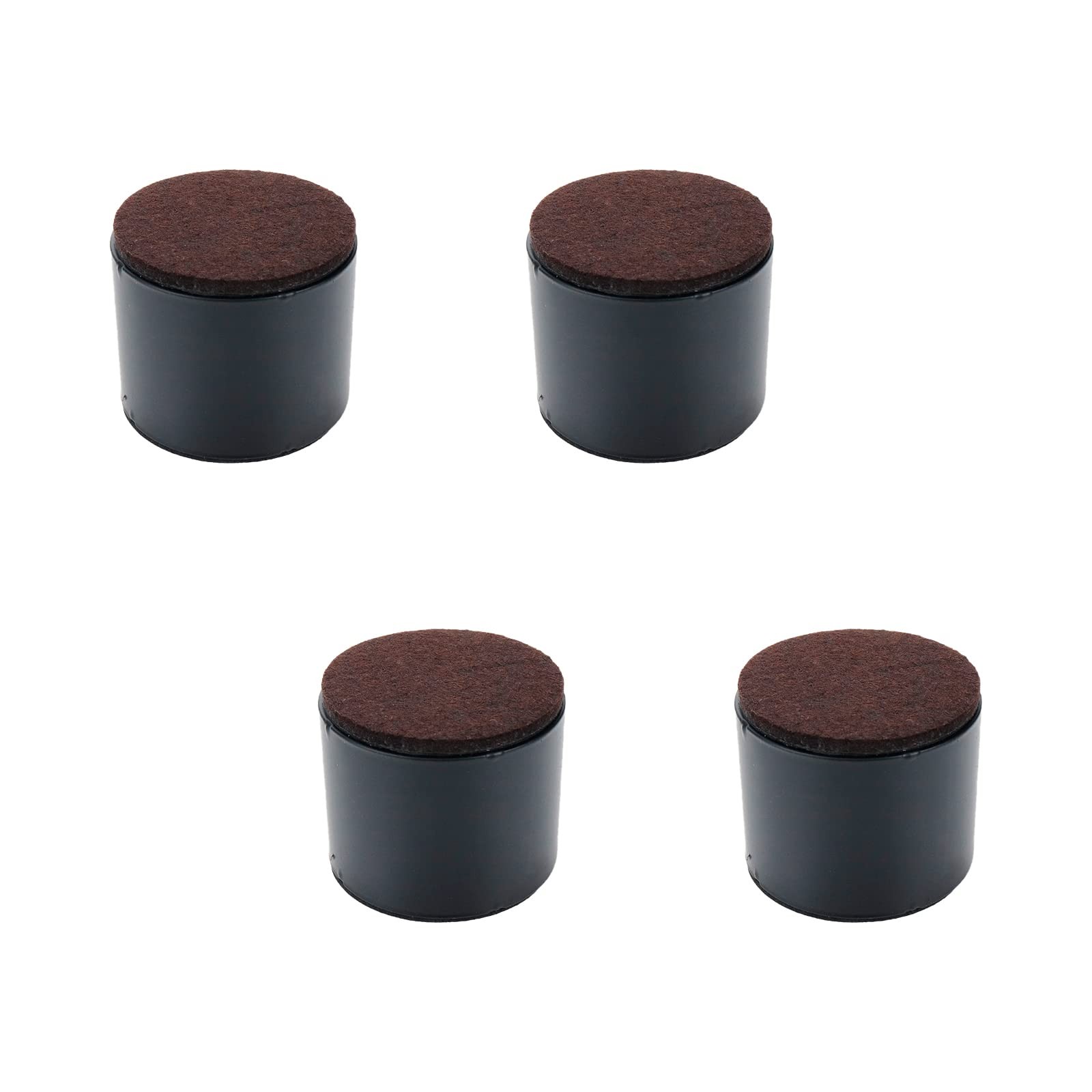 2 Inch Self Adhesive Bed Furniture Risers Round Black Steel 60x52mm Lifts