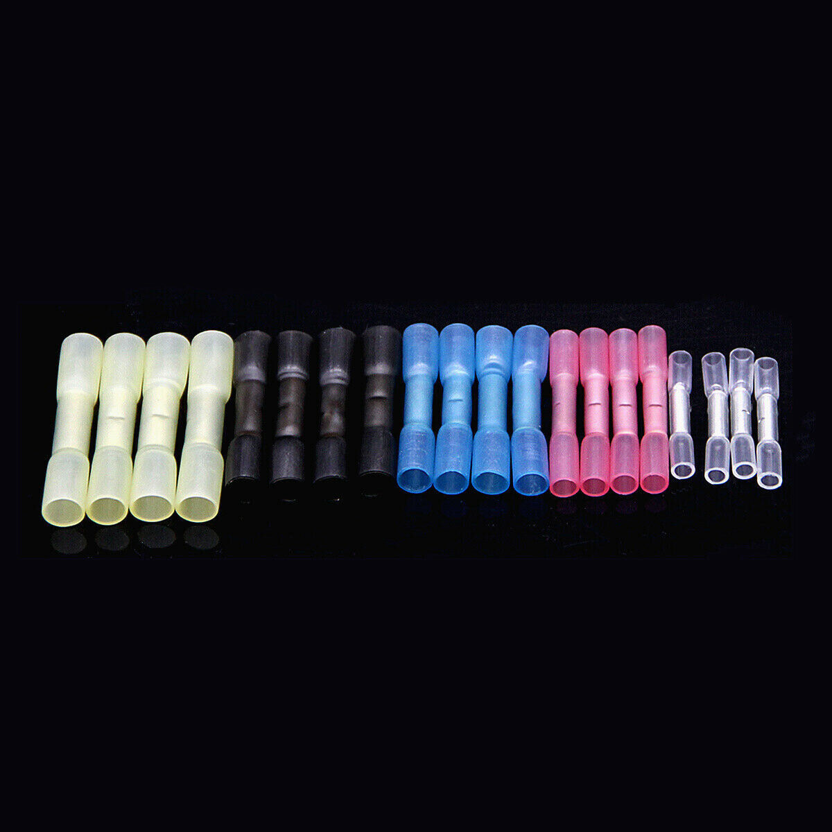 200PCS Waterproof Heat Shrink Butt Wire Splice Crimp Connectors Terminals Kit US