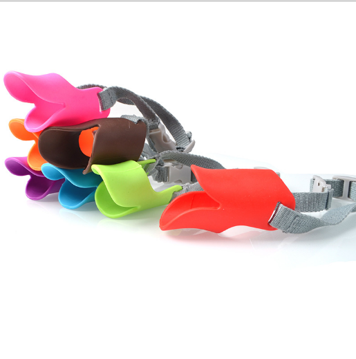 Adjustable Muzzle Dog Duckbill Silicone Pet Cute Soft Puppy Bark Anti Duck Bite