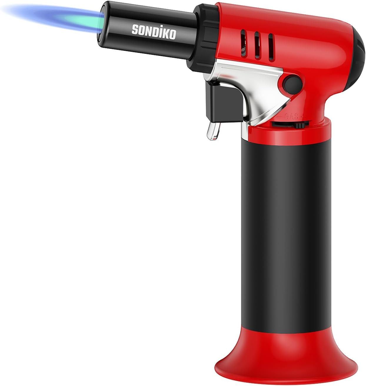 Butane Torch Lighter with Visible Fuel Window, Refillable Soldering Torch with A