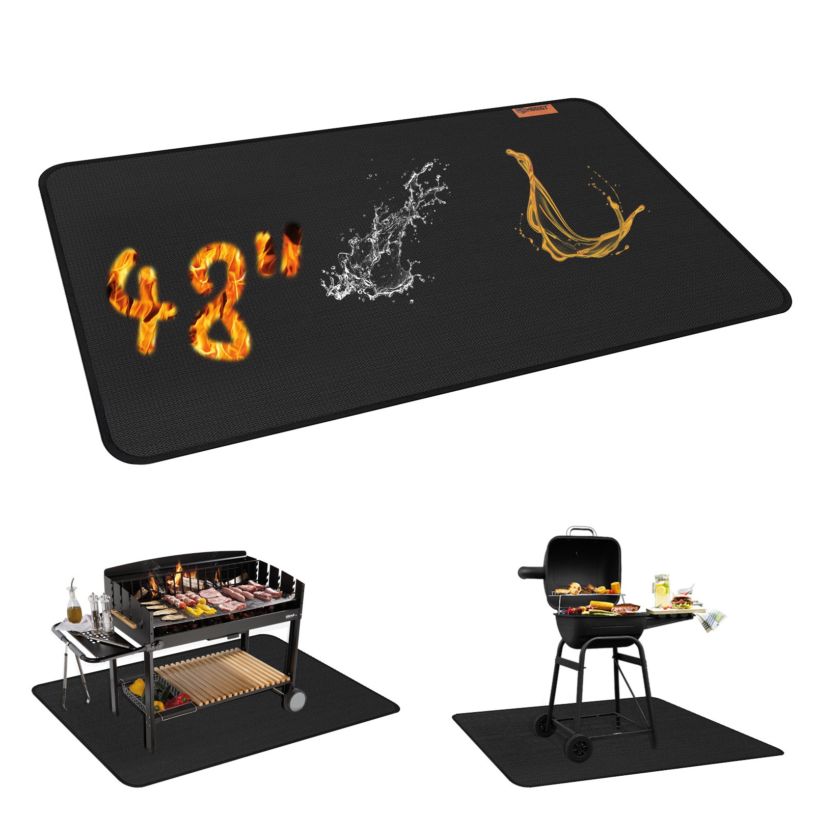 High quality materials Fireproof & Waterproof 30*48inches Under Griddle BBQ Mat
