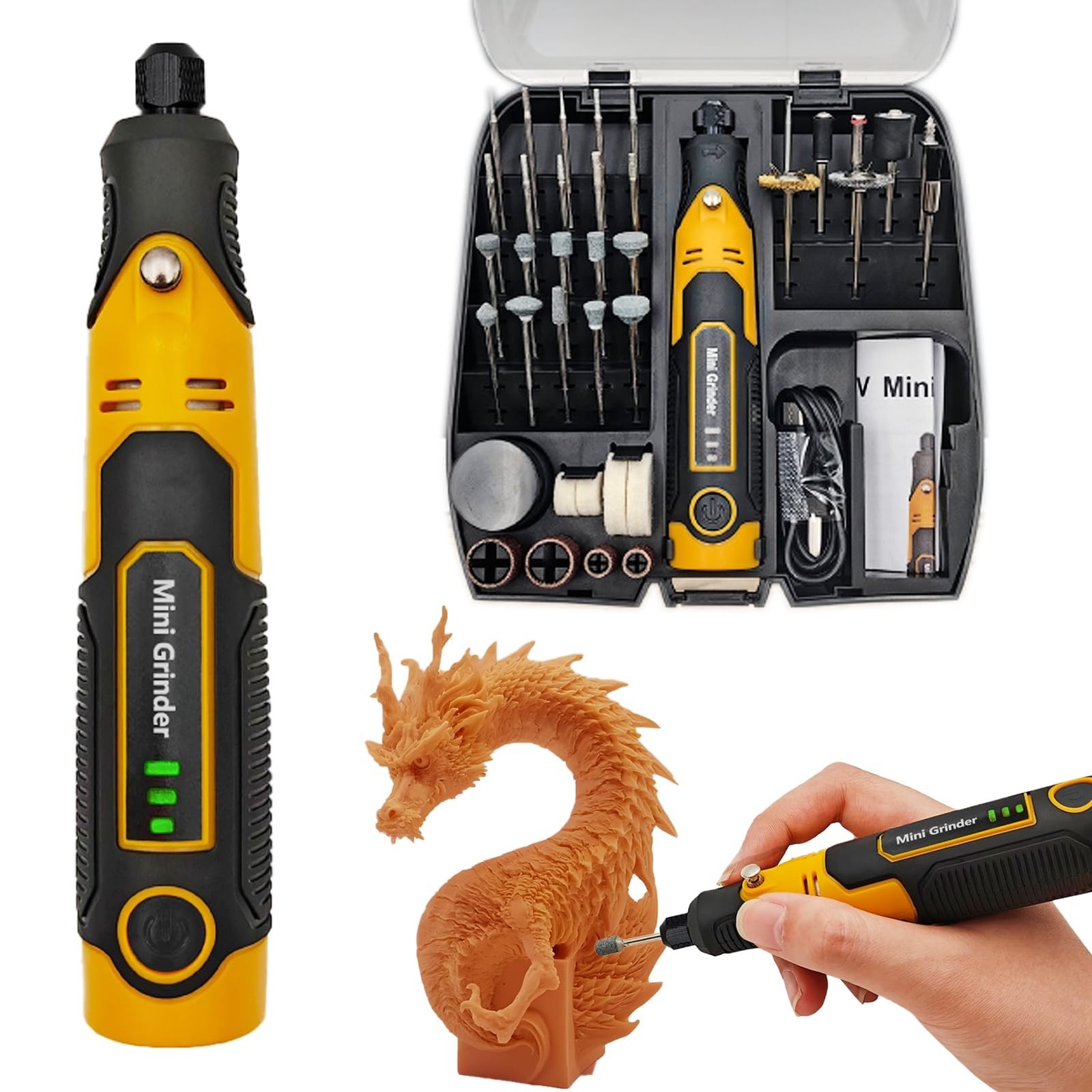 Resin Drill 3D Printed Resin Cured Sanding and Polishing Tool Kit, Mini Tepy-...