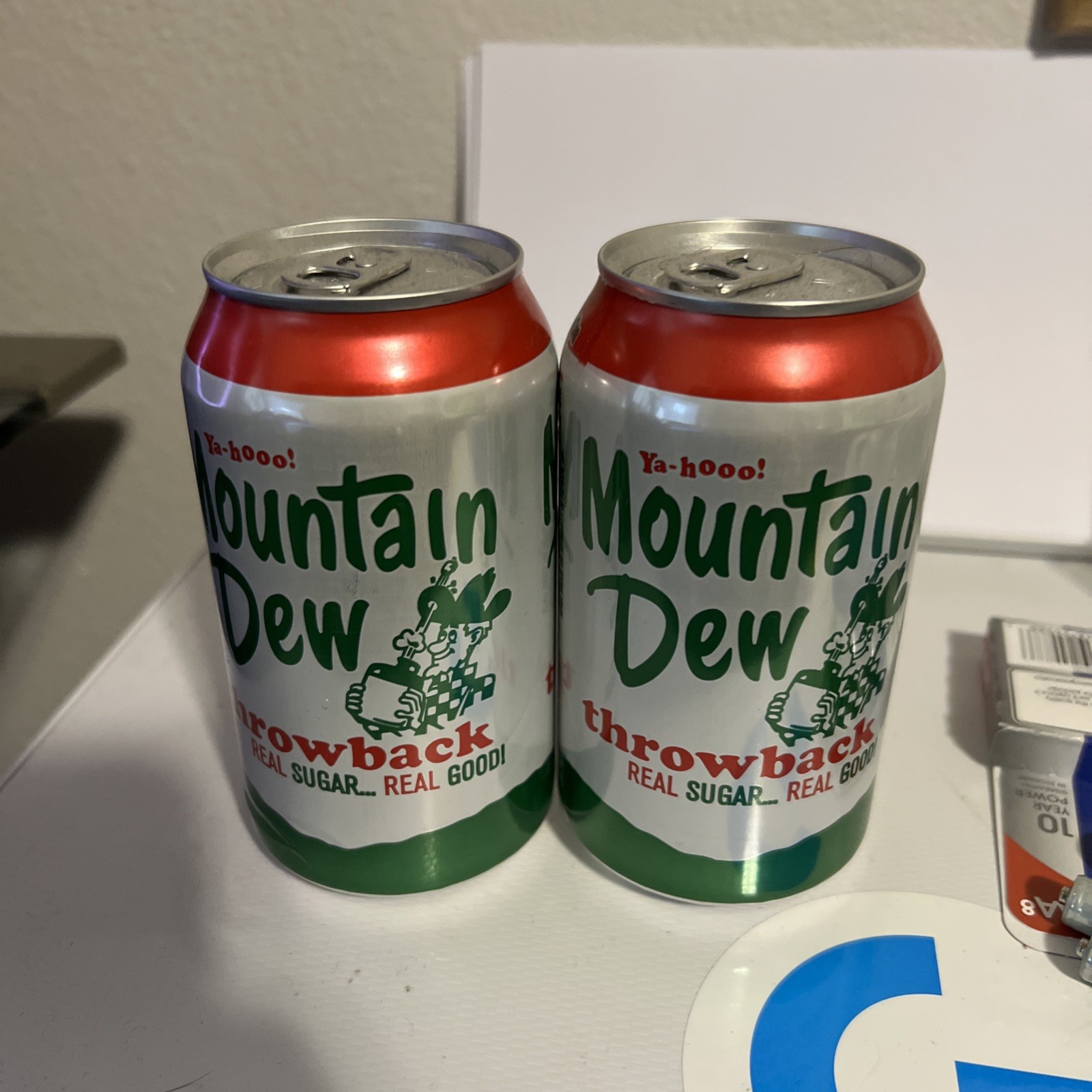 2 Mountain Dew Throwback Cans (Expired)