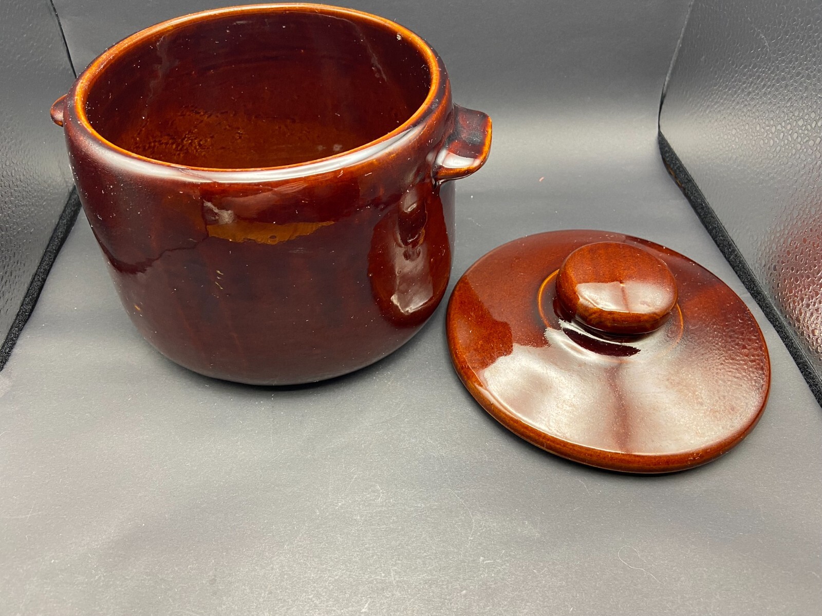 Vintage West Bend Bean Pot Genuine Ceramic Stoneware
