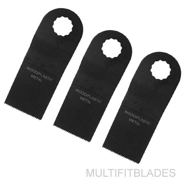 3 x 1-3/8" Bi-Metal Oscillating Saw Blades - fits older Ridgid Job Max models