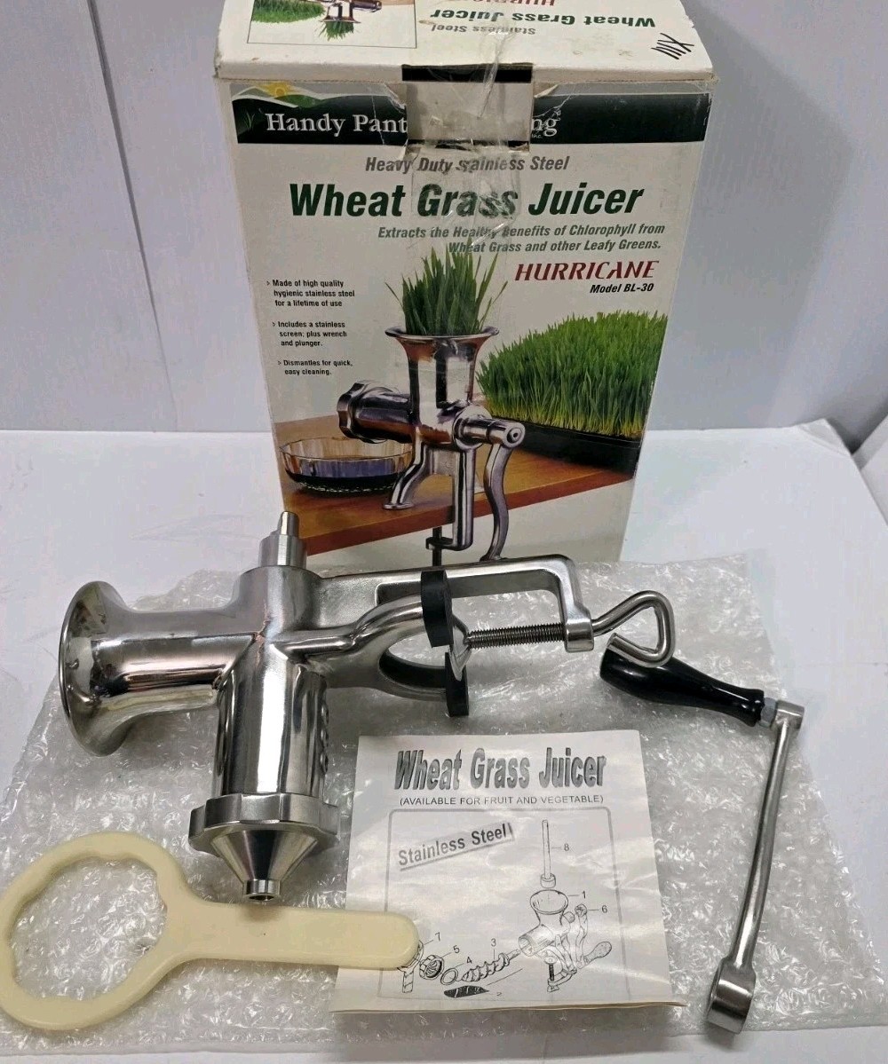 New Handy Pentry Hurricane Wheatgrass Juicer BL-30 Stainless Steel  (New Read)