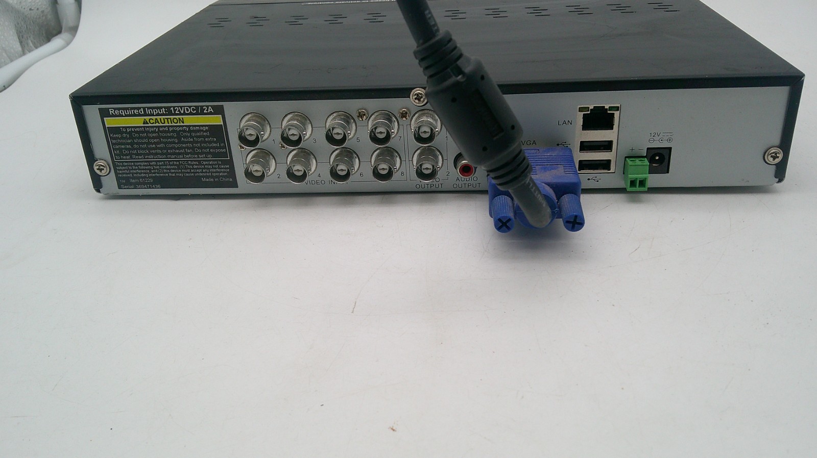 Bunker Hill Security H. 264 8Ch Digital Video Recorder Incomplete *UNTESTED*