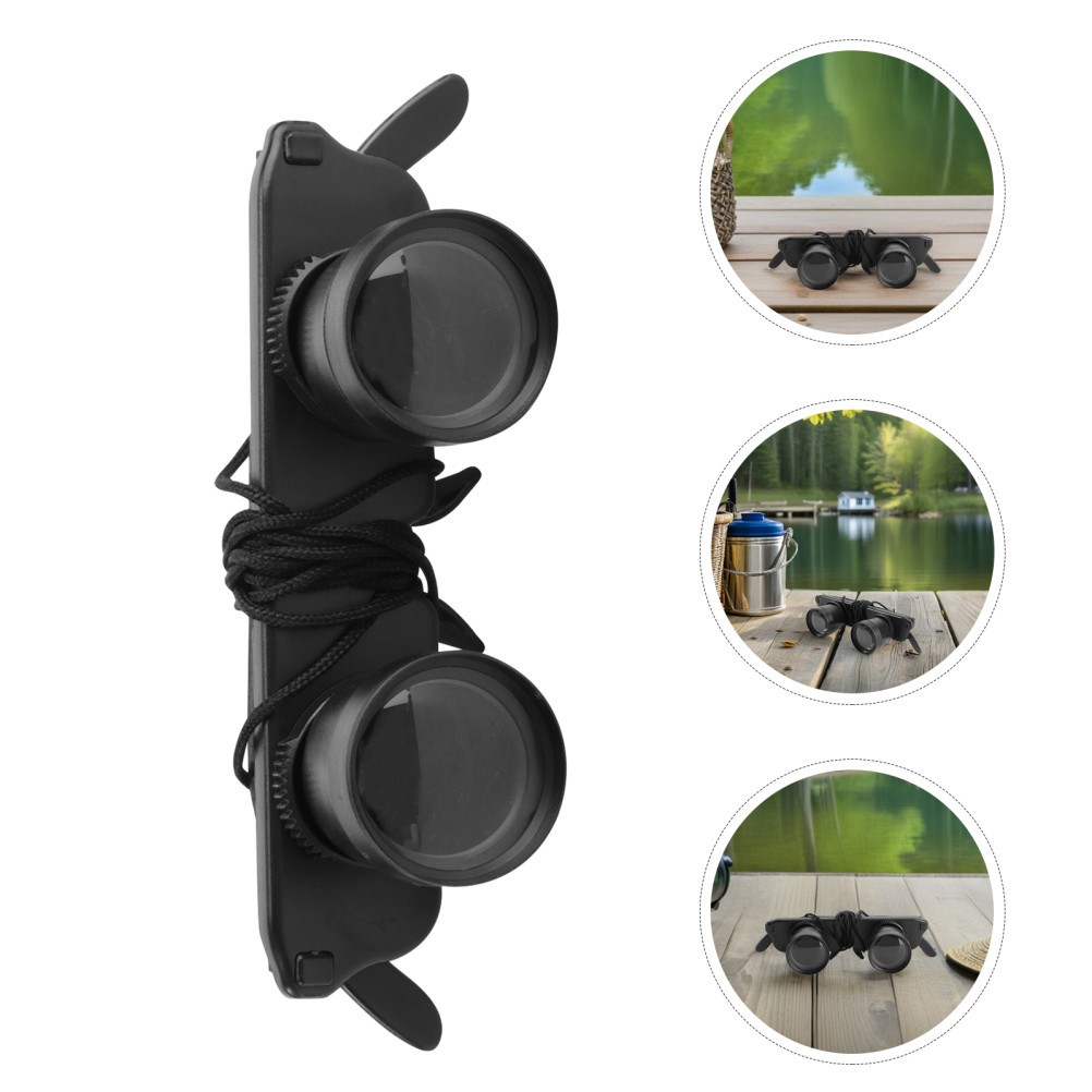 2Pcs Wearable Black Handsfree Binocular Glasses with High Definition Viewing