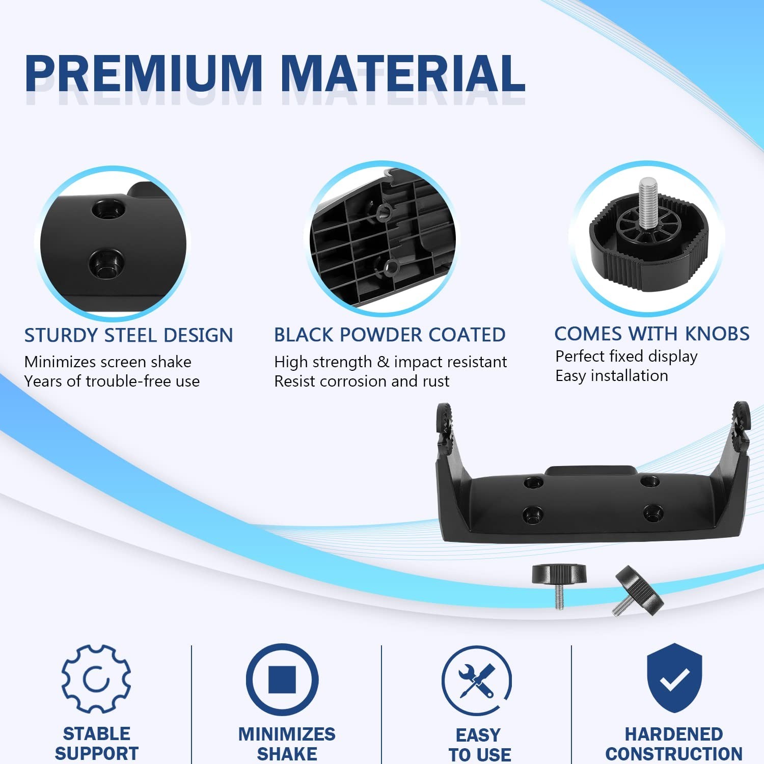 Upgrade Gimbal Mounting Bracket with Knobs for Lowrance HDS-7, Elite, Hook 7