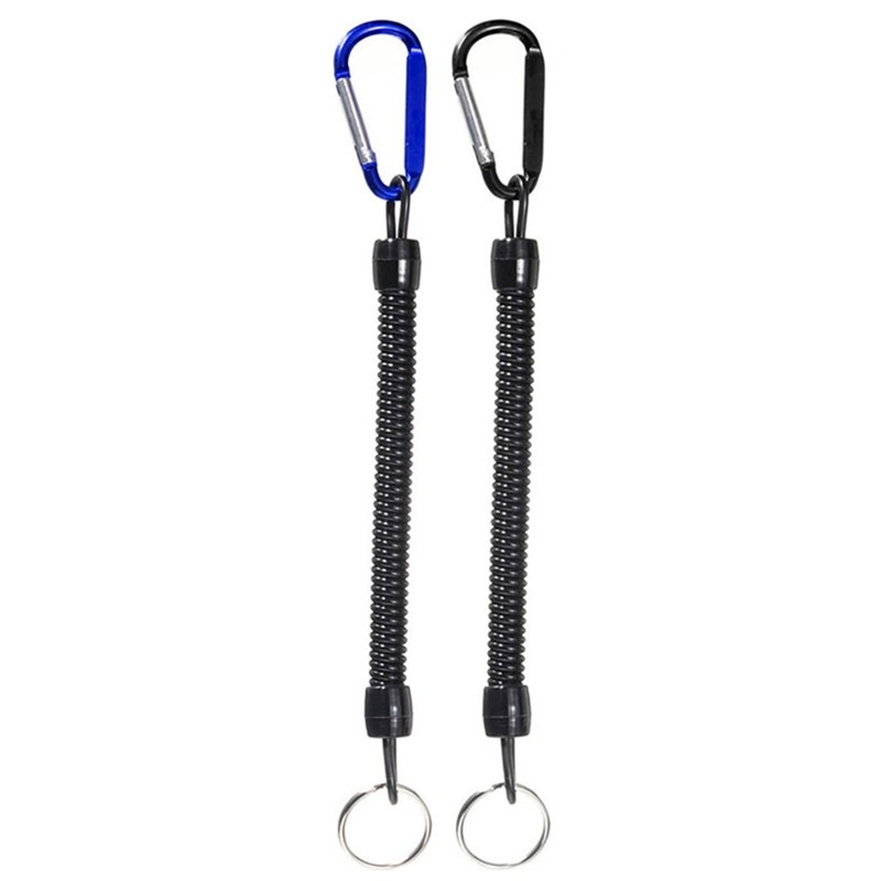 2pcs Spearfishing Parts Scuba Diving Anti-lost Spiral Spring Coil Lanyard Rope