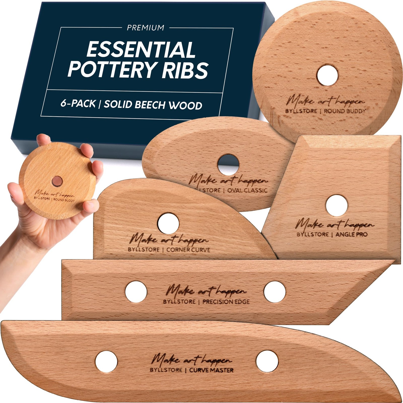 Byllstore Essential Pottery Ribs for Clay | 6 Pack |