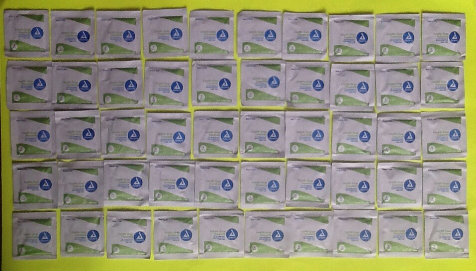 Lot of 50 Castile Soap Towelettes First Aid Survival Bug Out Bag Fishing Camping