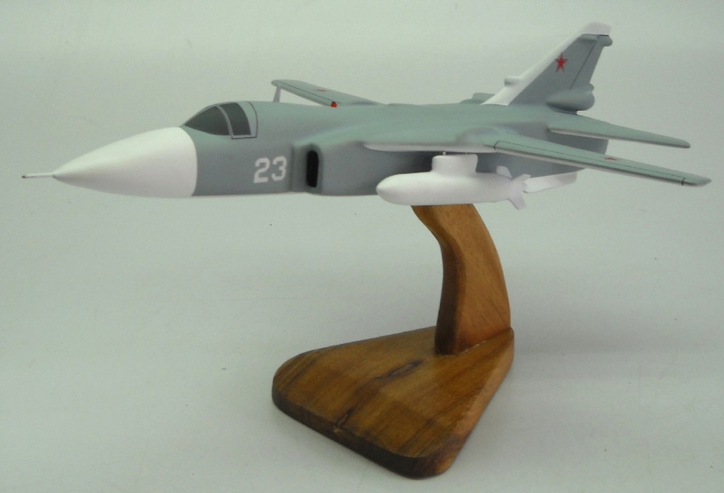 SU-24 Fencer SU24 Sukhoi SU24 Airplane Desktop Kiln Dried Wood Model Small New