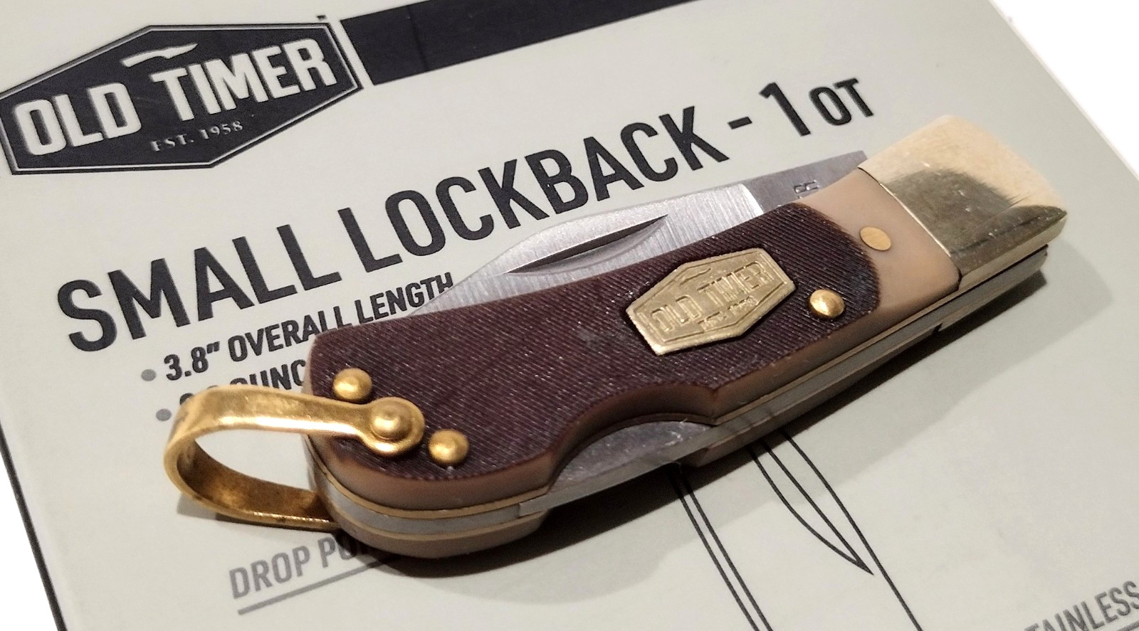 Schrade Old Timer Mini Drop Point Blade Lockback Folding Pocket Knife New 1OT