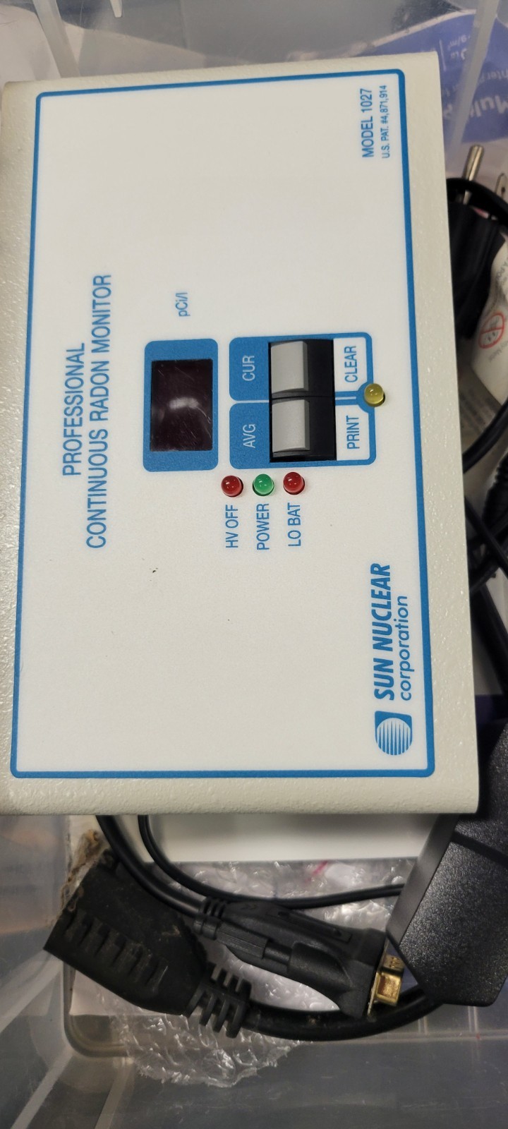 2 Sun Nuclear Model 1027 RADON TESTERS With Stand Power Supply Software