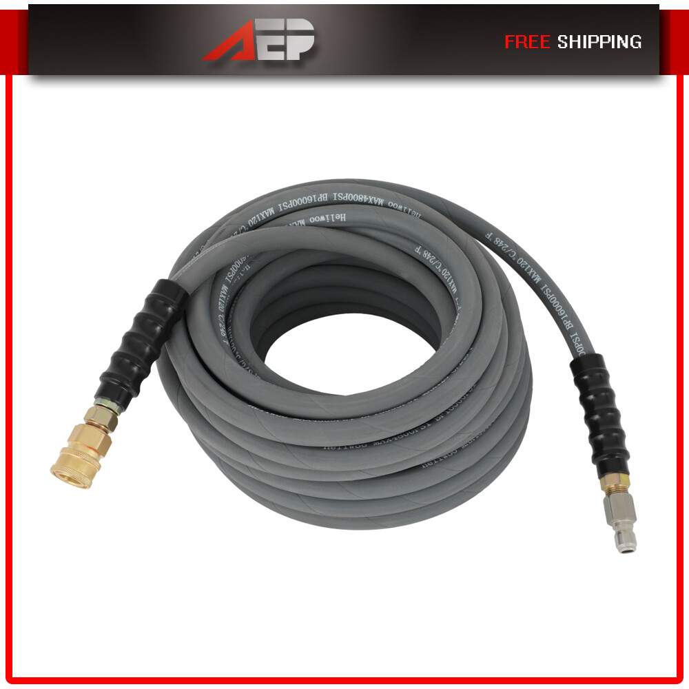 50 ft Non-Marking Pressure Washer Hose - 4000 PSI 50 ft. Length 50' Gray