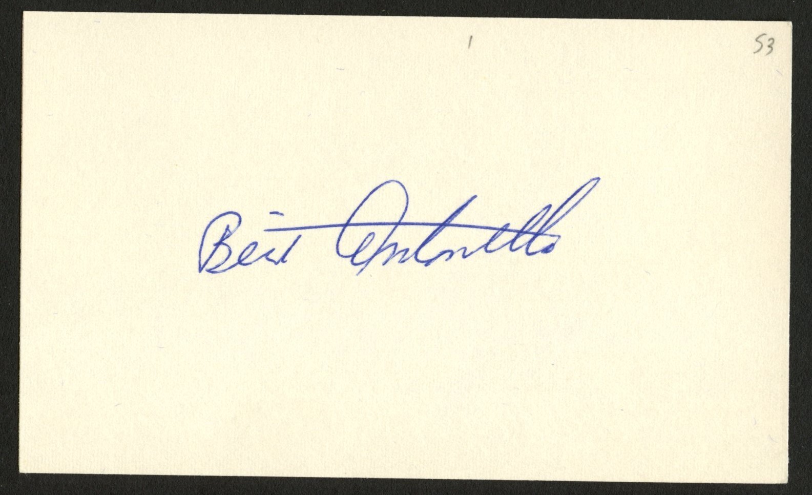 Bill Antonello d1993 signed autograph Baseball Player 3x5 Index Card MC159