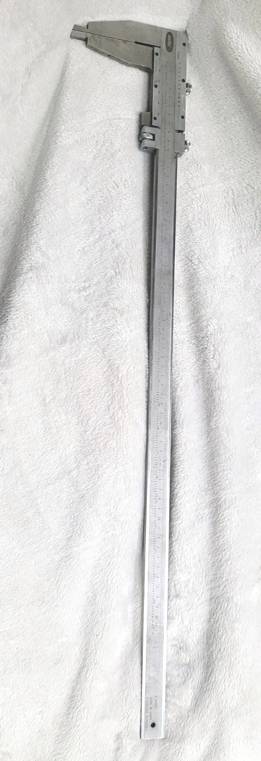 0 to 24" Stainless Steel Vernier Caliper - MHC, 4" Jaw Depth