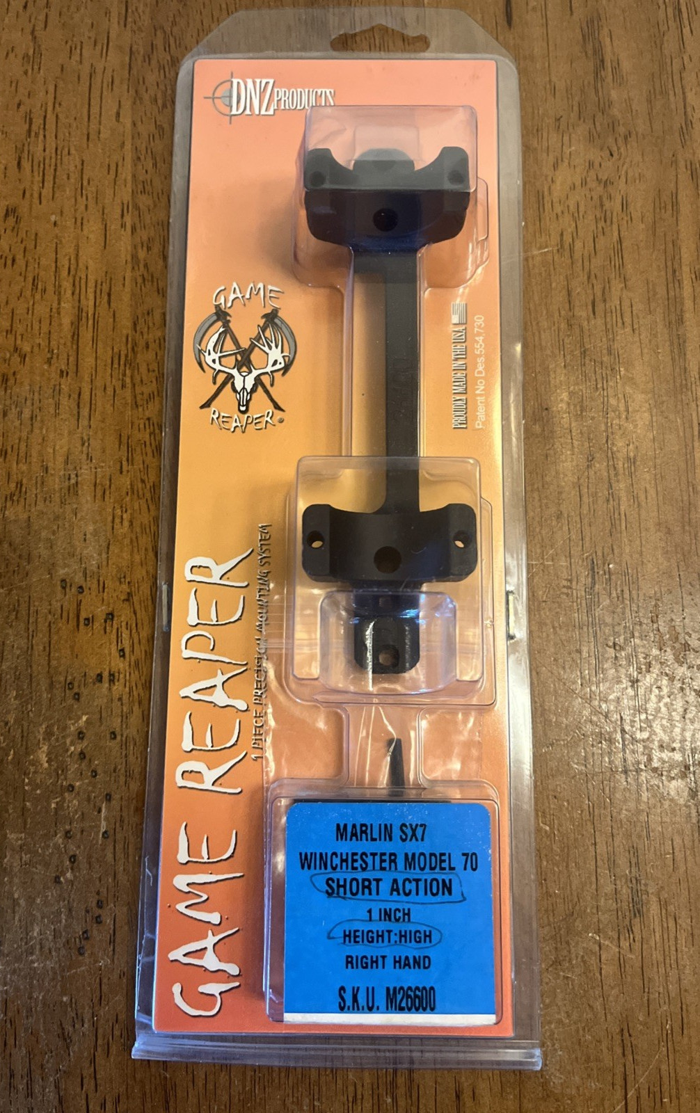 DNZ Game Reaper 1" Scopemount - Marlin SX7 Short Action Height:  High Right Hand
