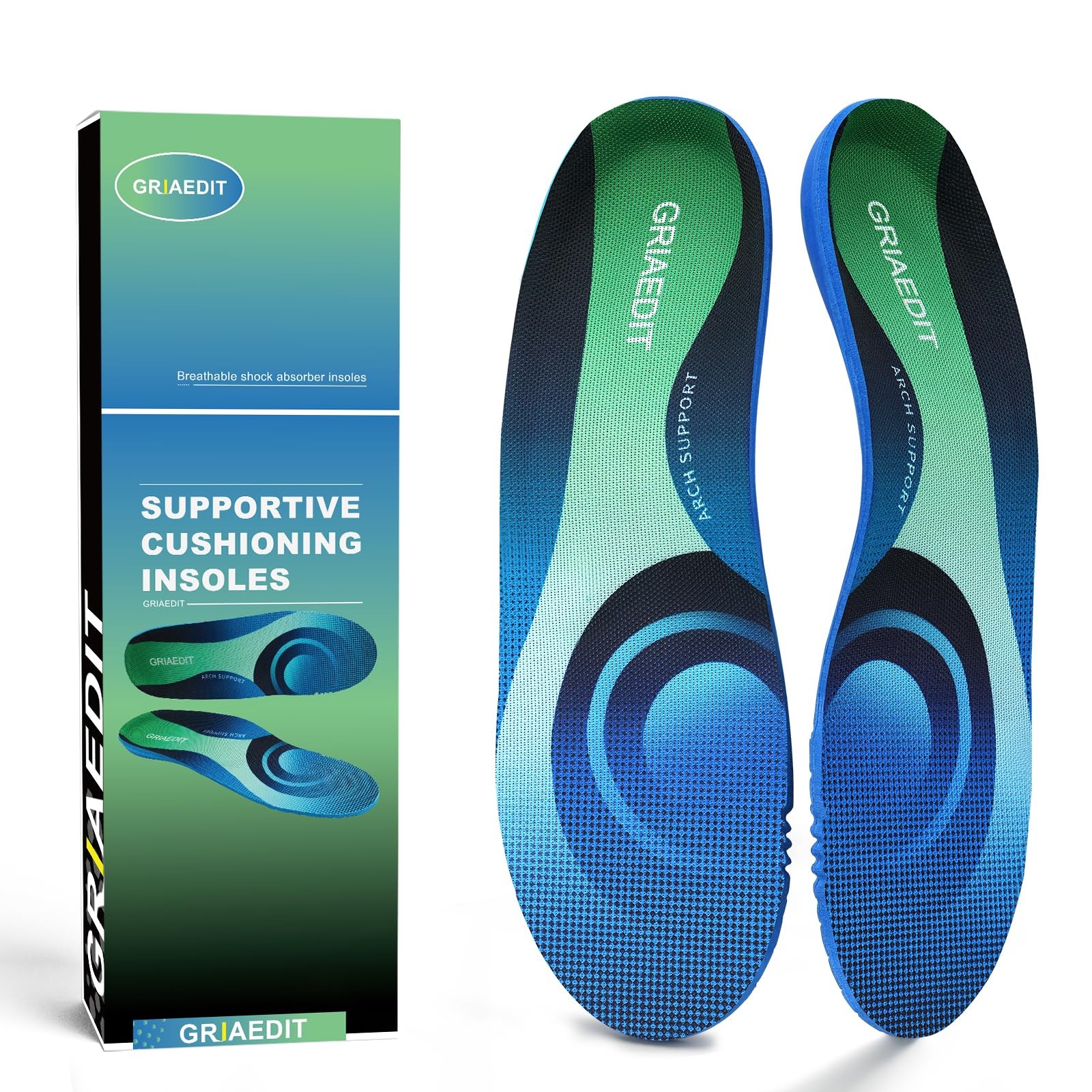 Plantar Fasciitis Insoles for Men Women,High Arch Support for Pain Relief,Ins...