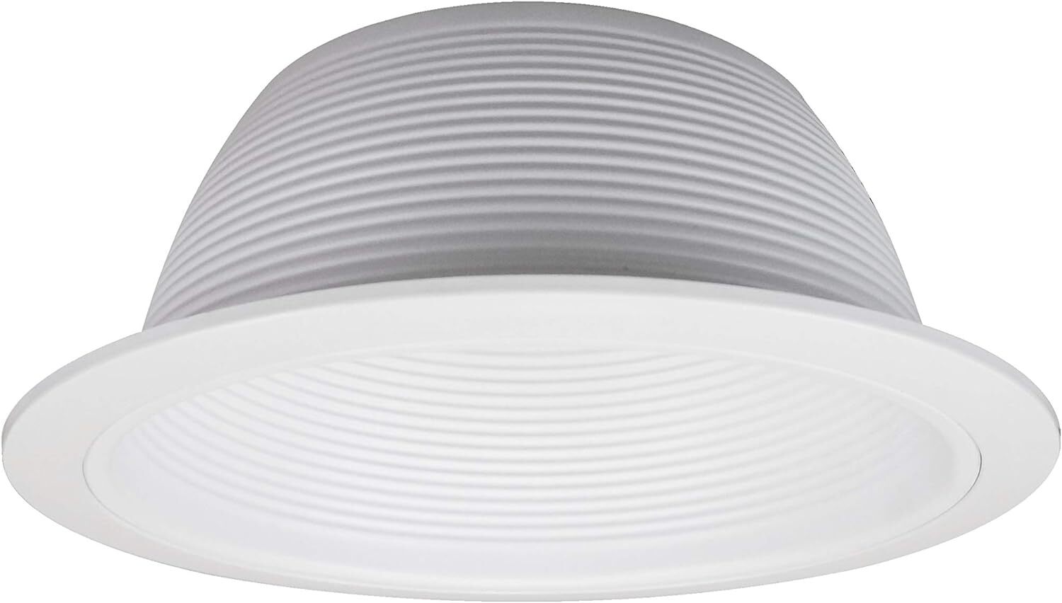 NICOR Lighting 6 inch White Recessed Baffle Trim, 1 Count (Pack of 1),